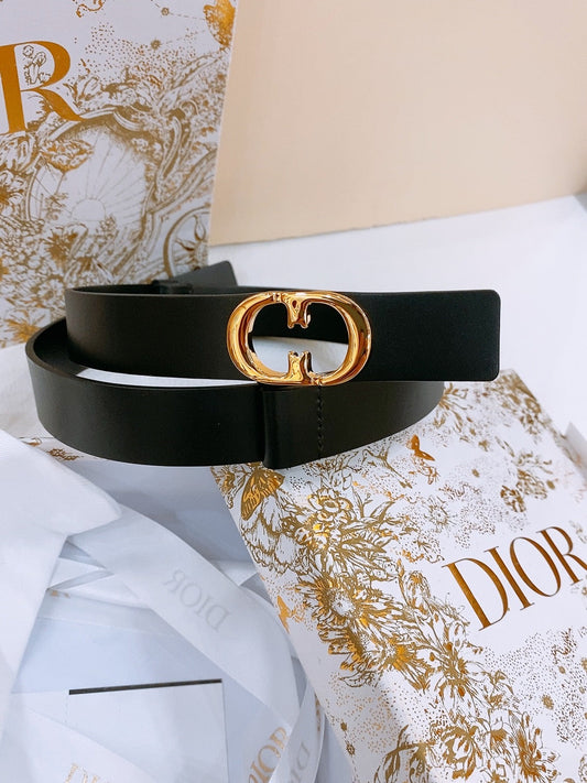 DIOR 25S BELT 25 MM IN BLACK CALFSKIN 561823 - 30