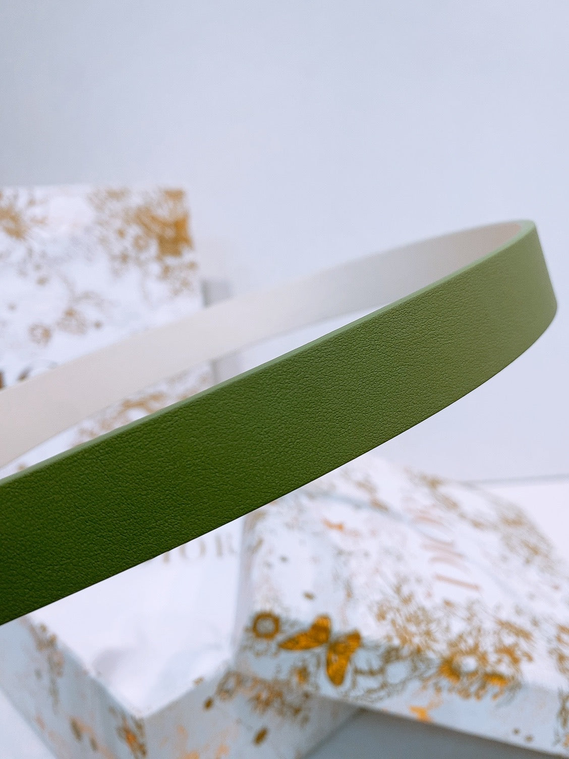 DIOR 25S BELT 20 MM IN OLIVE GREEN CALFSKIN 572895 - 30