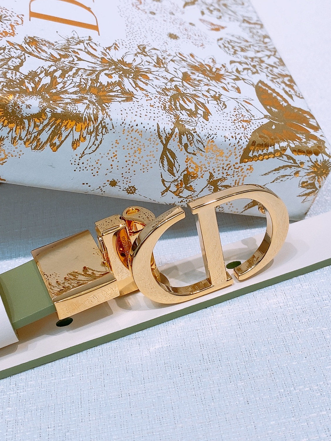 DIOR 25S BELT 20 MM IN OLIVE GREEN CALFSKIN 572895 - 30