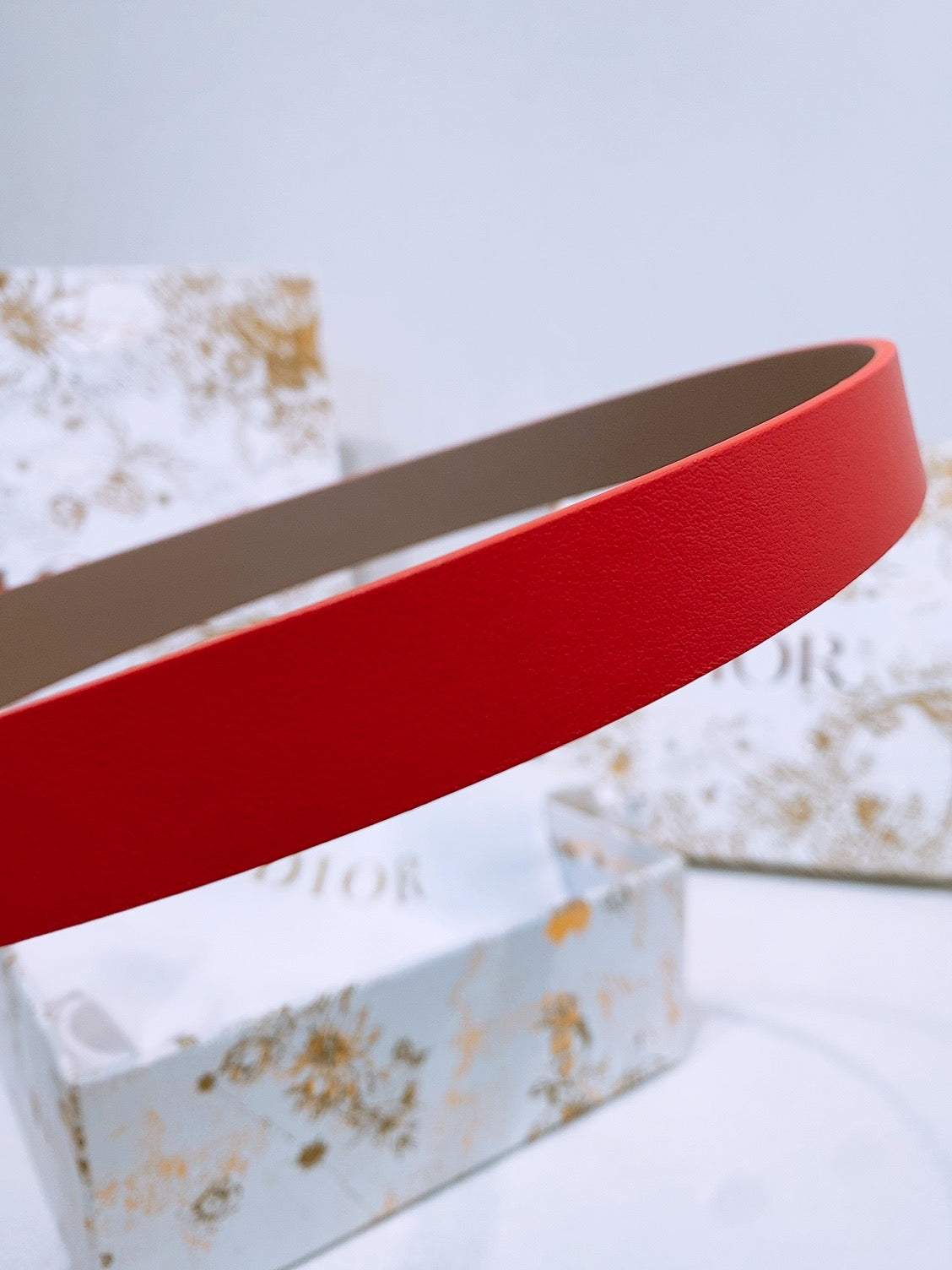 DIOR 25S BELT 20 MM IN RED CALFSKIN 572901 - 30