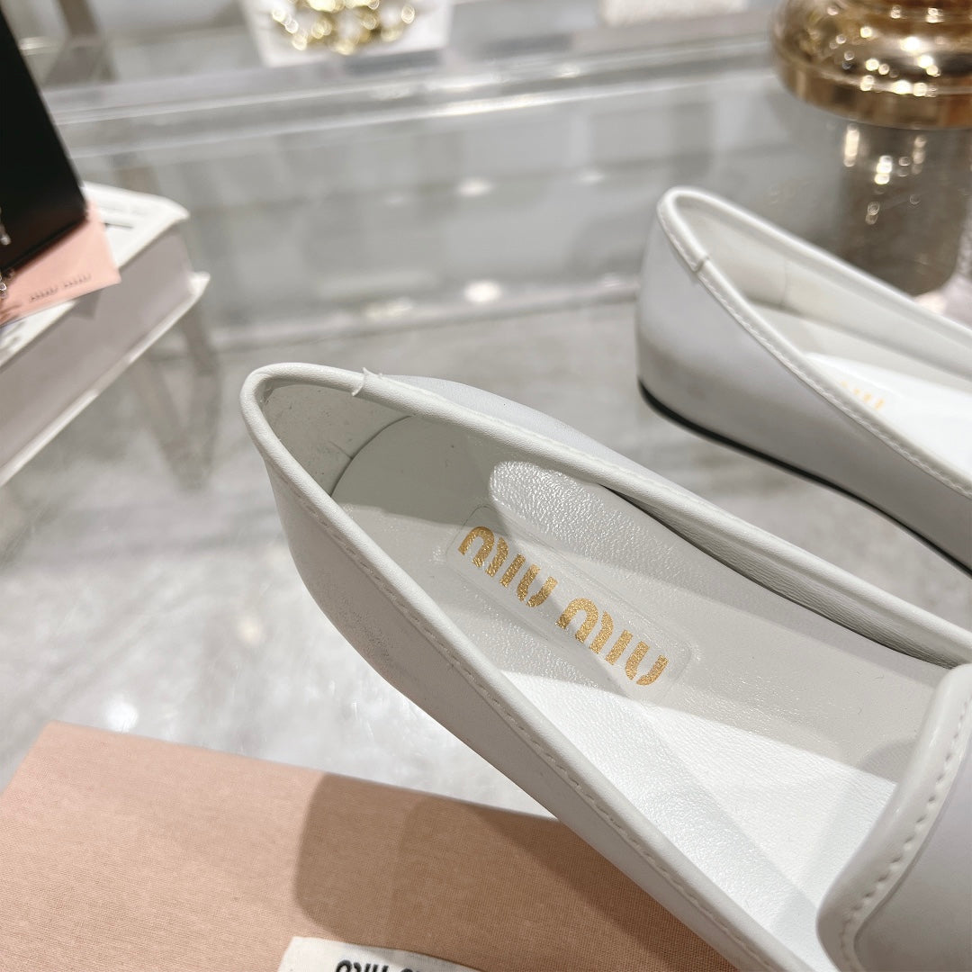 SLIP-ON SHOES WHITE COWHIDE - 35