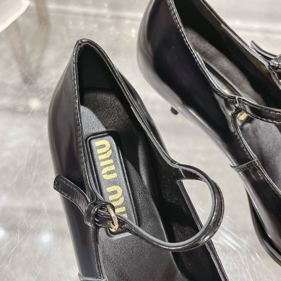 Slingback Shoes Black Beads - 35