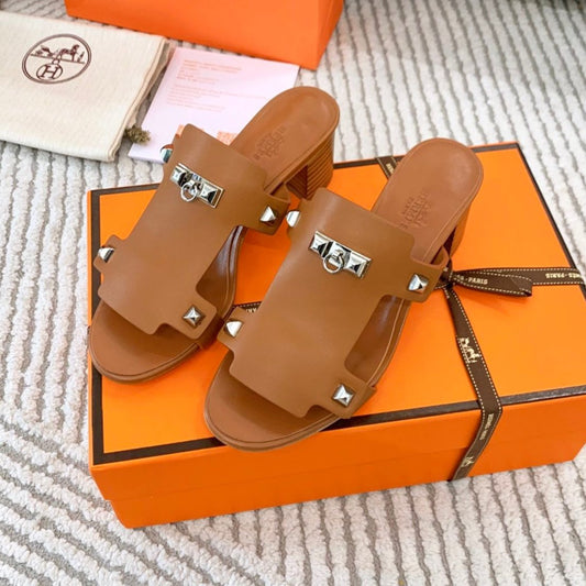 INVINCIBLE 50 SANDAL IN BRONZE BROWN CALFSKIN - 35