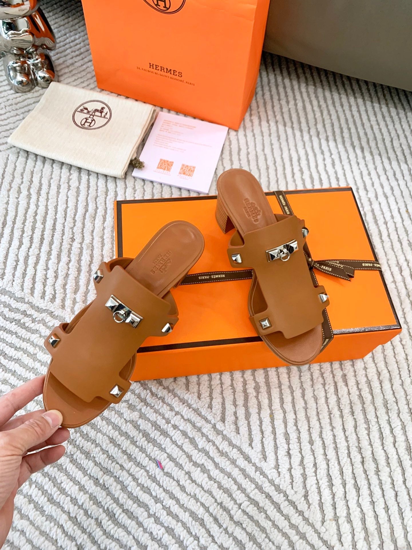 INVINCIBLE 50 SANDAL IN BRONZE BROWN CALFSKIN - 35