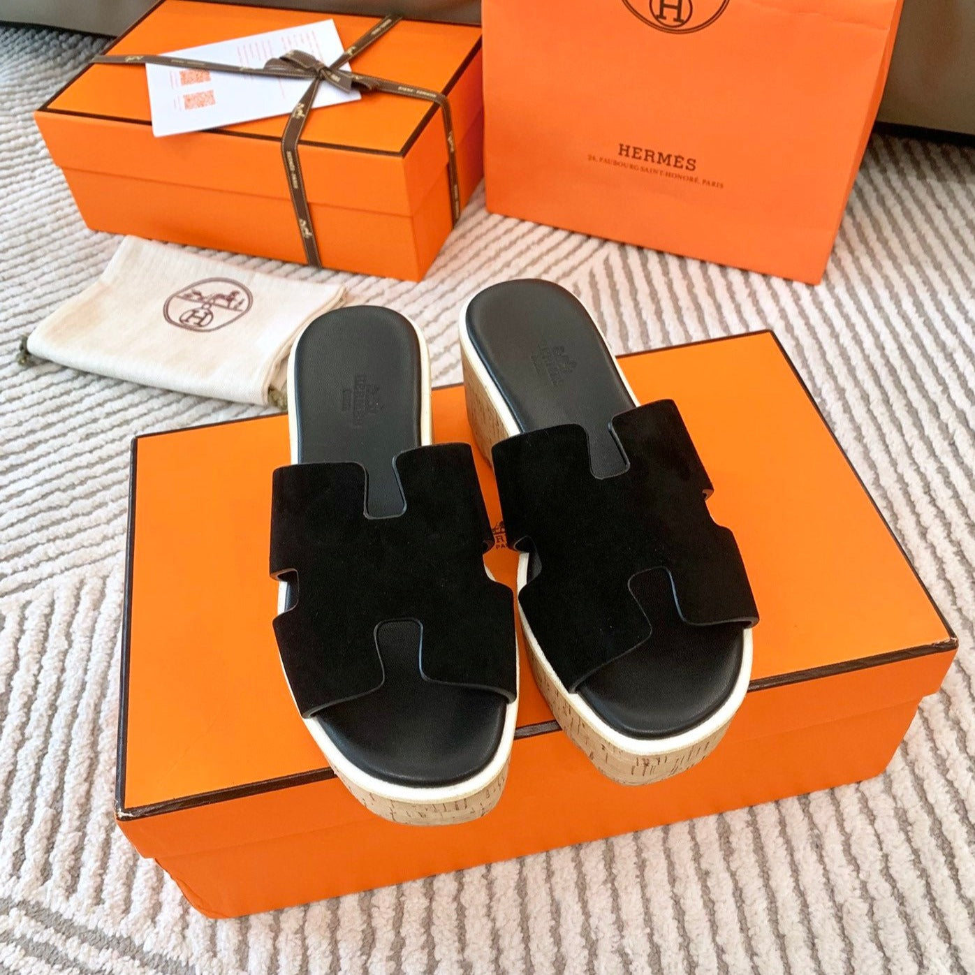 EZE 65 SANDAL BLACK SUEDE - 34