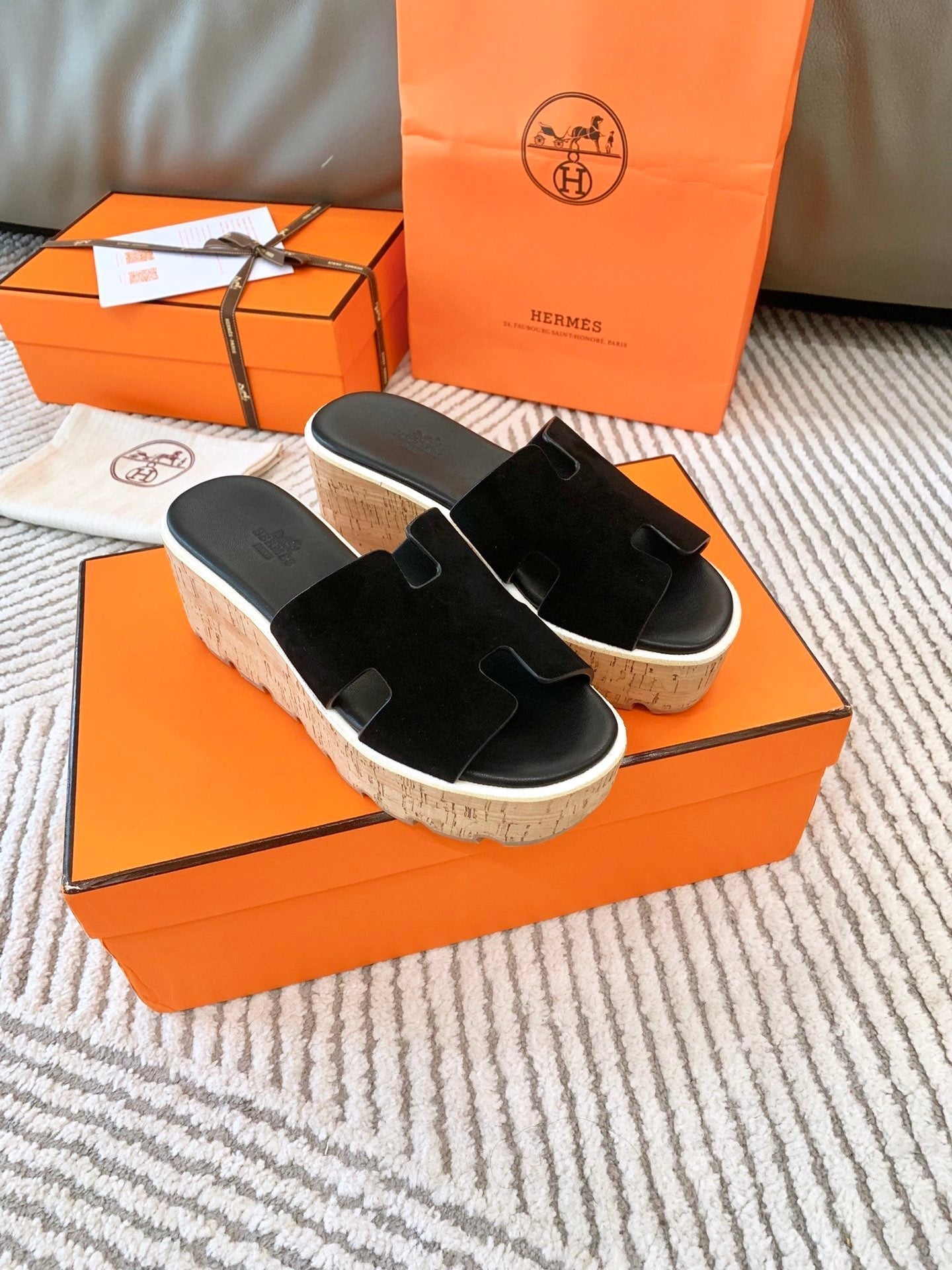 EZE 65 SANDAL BLACK SUEDE - 34