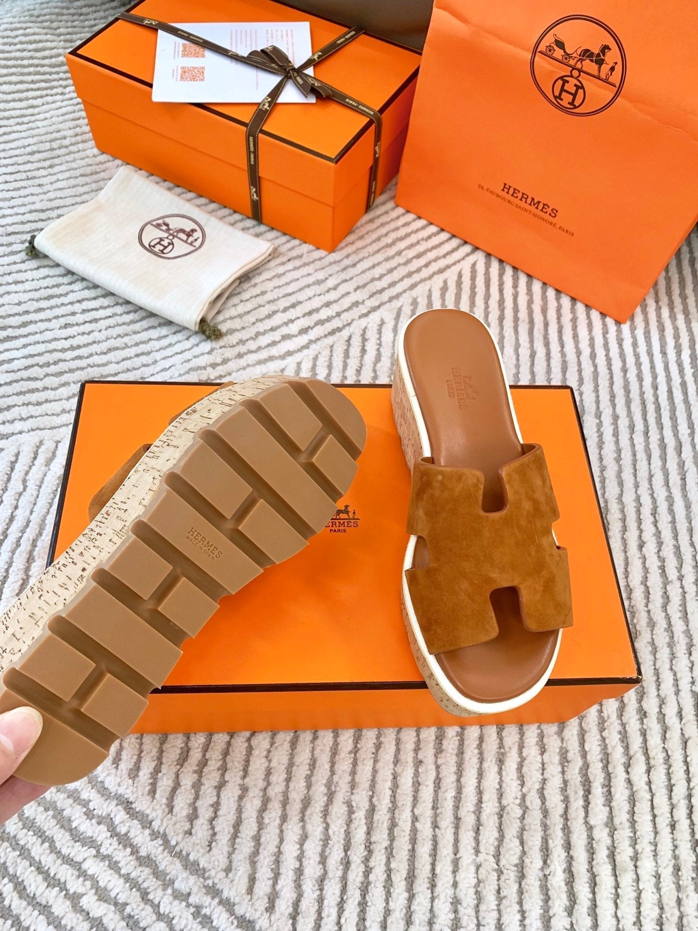 EZE 65 SANDAL BRIGHT BROWN SUEDE - 34