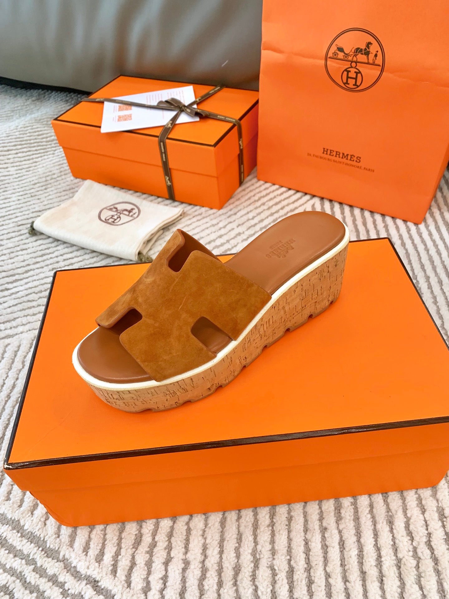EZE 65 SANDAL BRIGHT BROWN SUEDE - 34