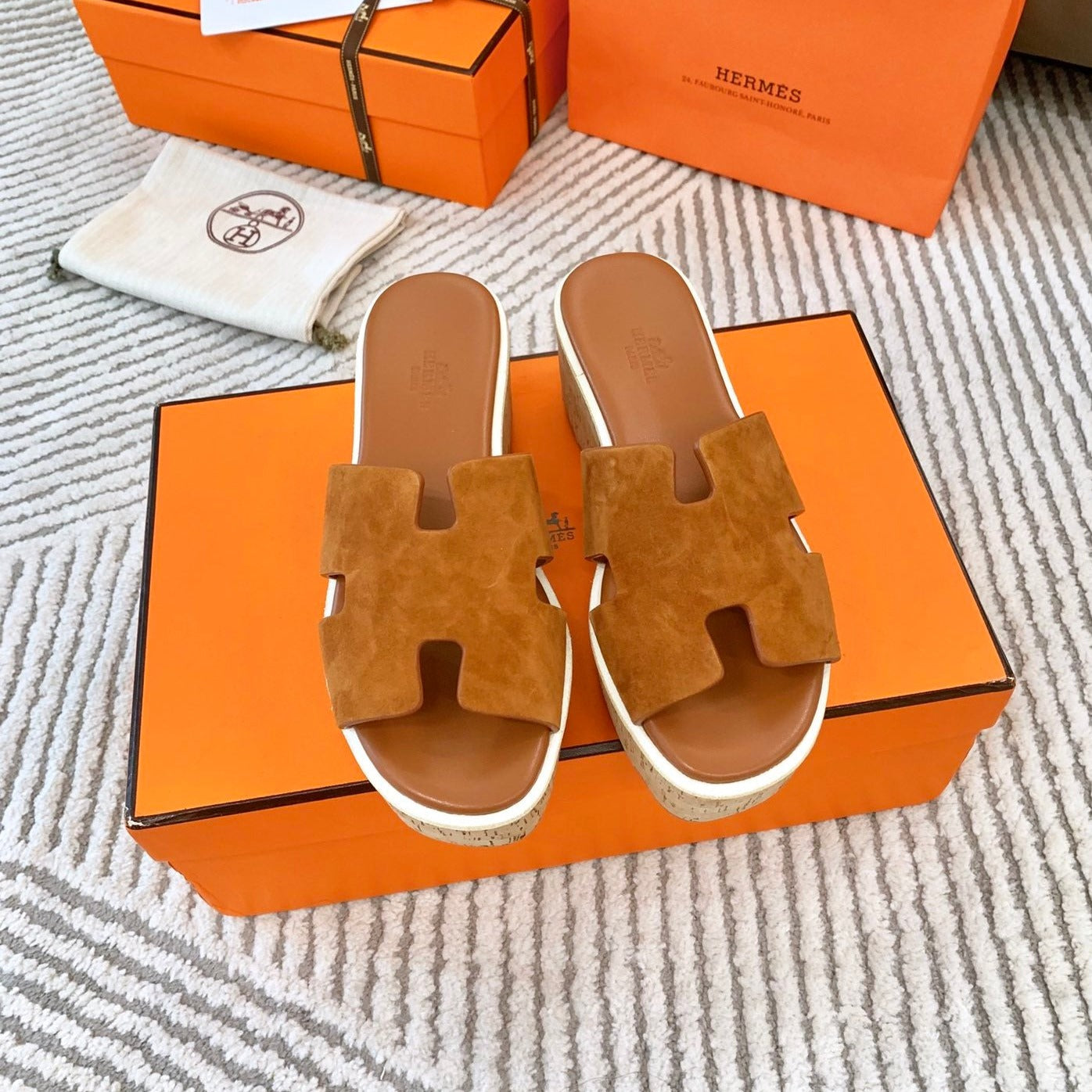 EZE 65 SANDAL BRIGHT BROWN SUEDE - 34