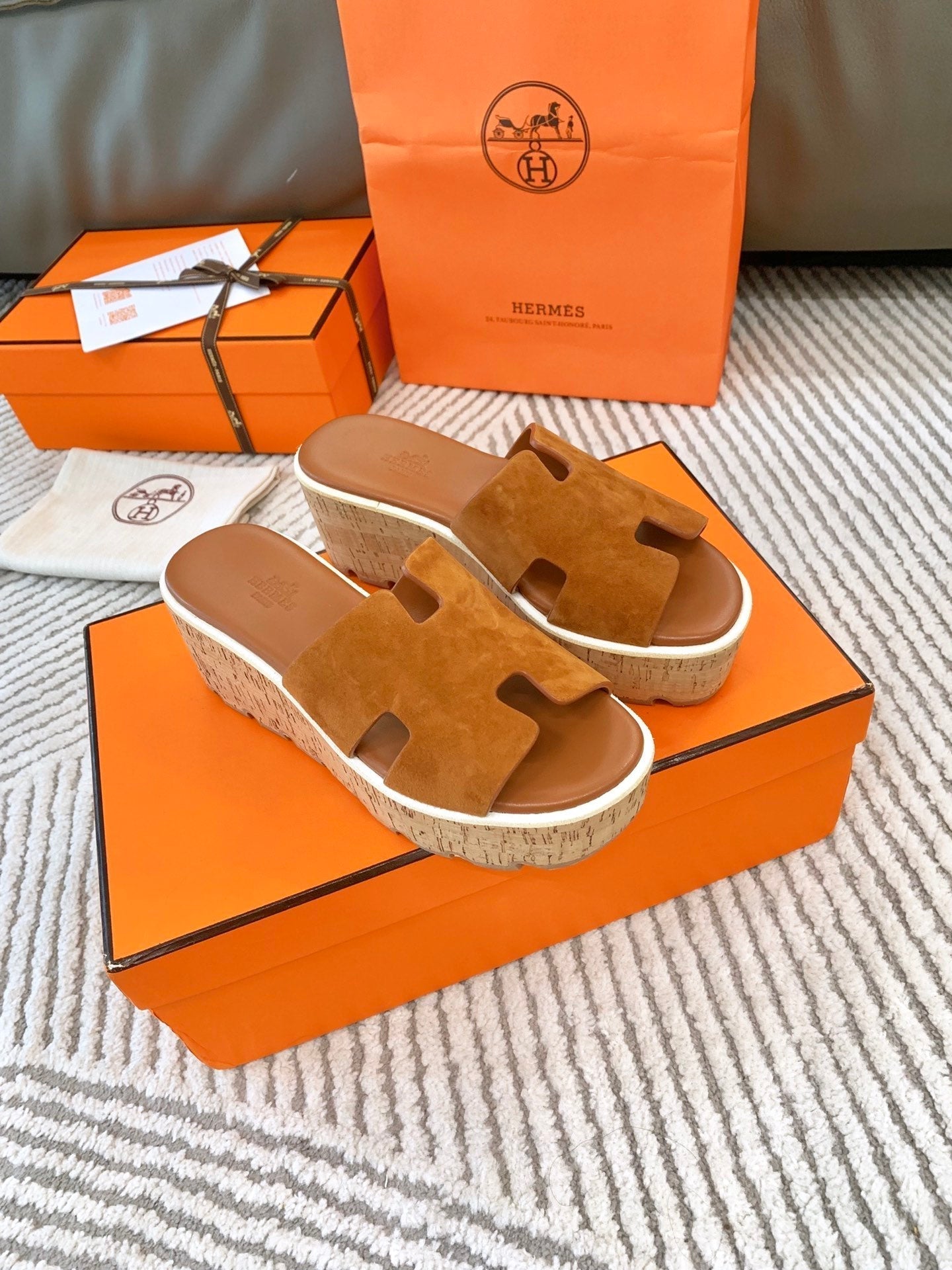 EZE 65 SANDAL BRIGHT BROWN SUEDE - 34
