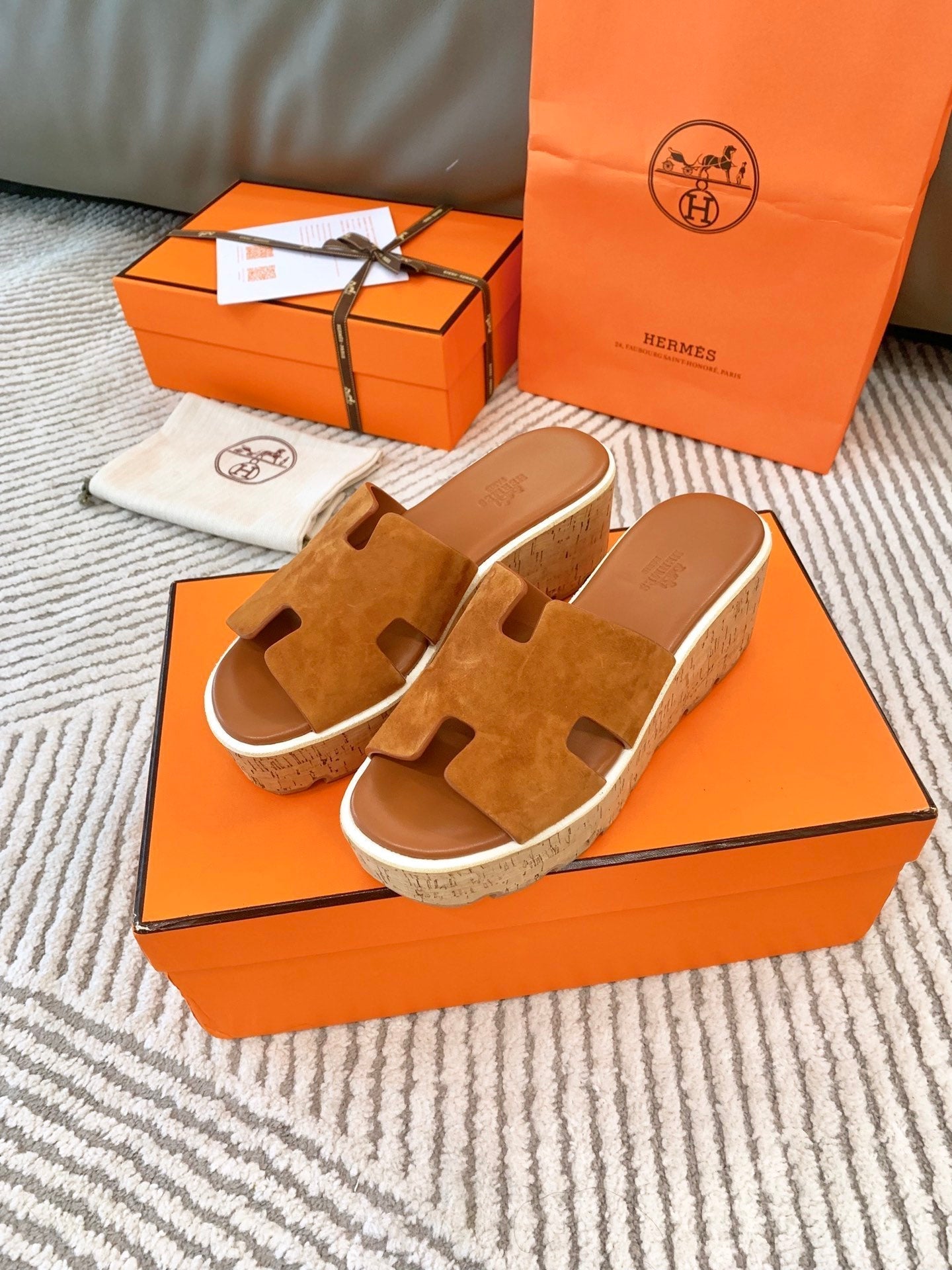 EZE 65 SANDAL BRIGHT BROWN SUEDE - 34