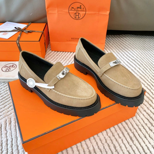 ICONE LOAFER IN TORTILLA BROWN SUEDE - 34