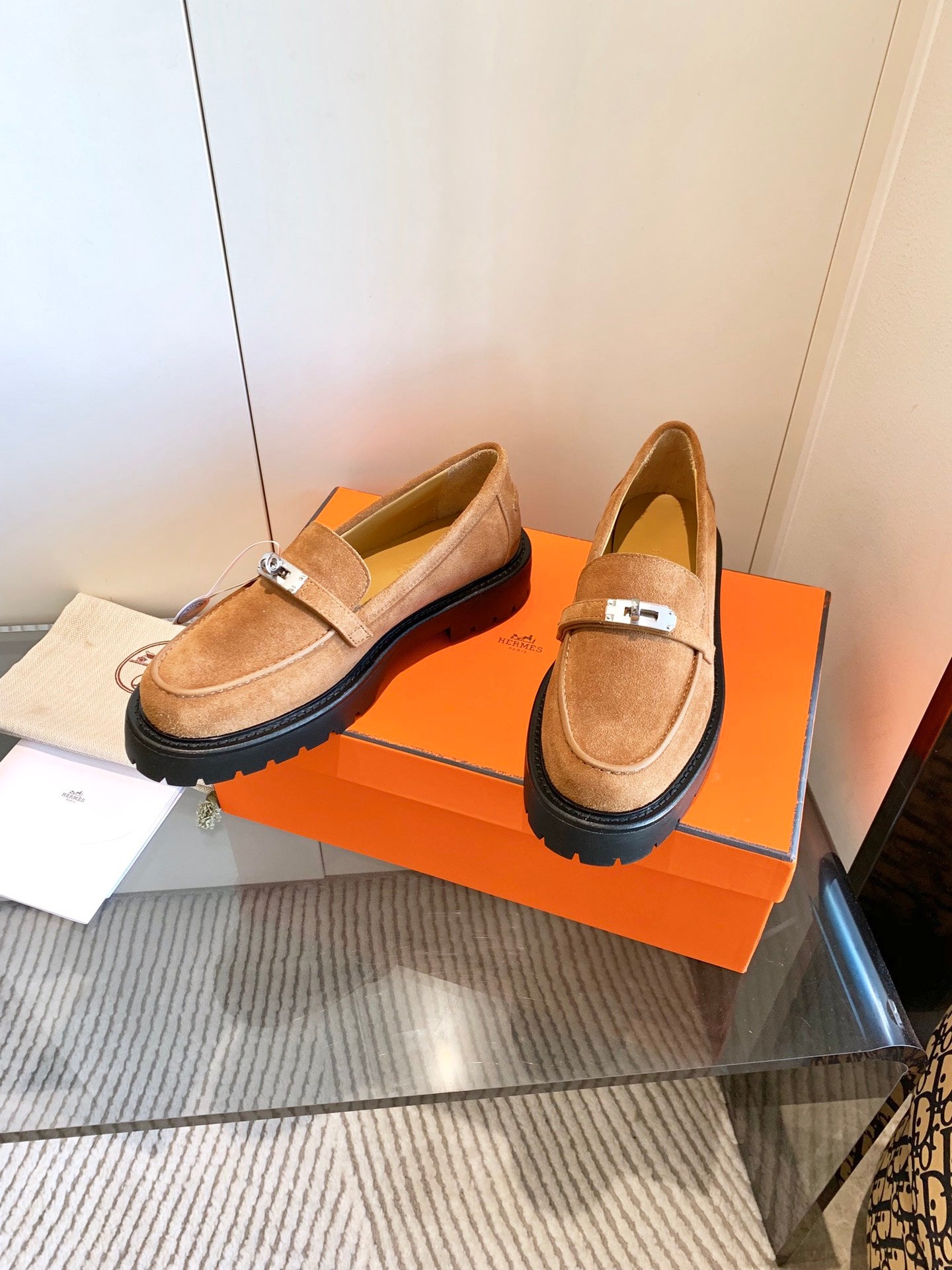 ICONE LOAFER IN BRONZE BROWN SUEDE - 34