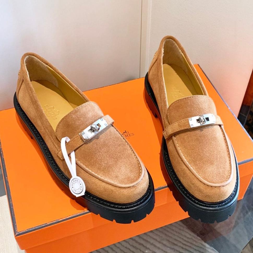 ICONE LOAFER IN BRONZE BROWN SUEDE - 34