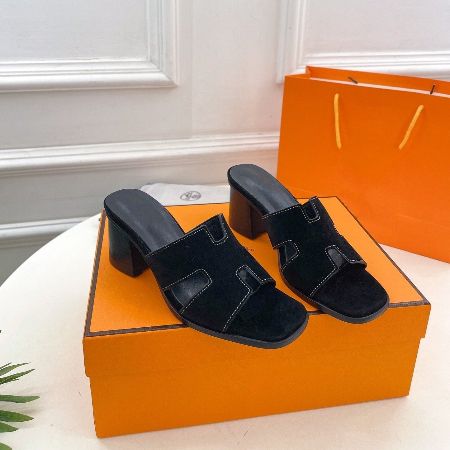 HELIA 60 SANDAL BLACK SUEDE - 35
