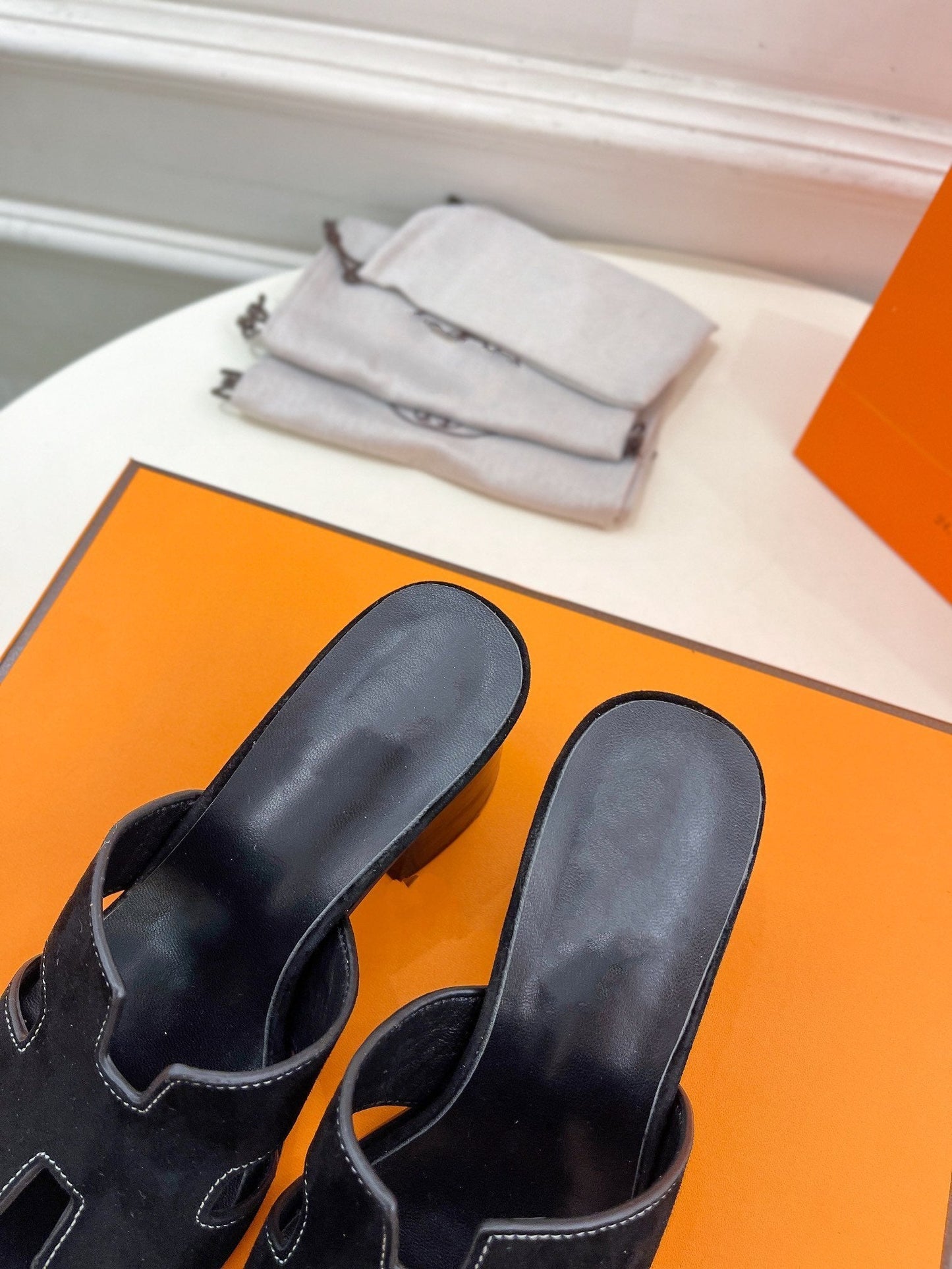 HELIA 60 SANDAL BLACK SUEDE - 35