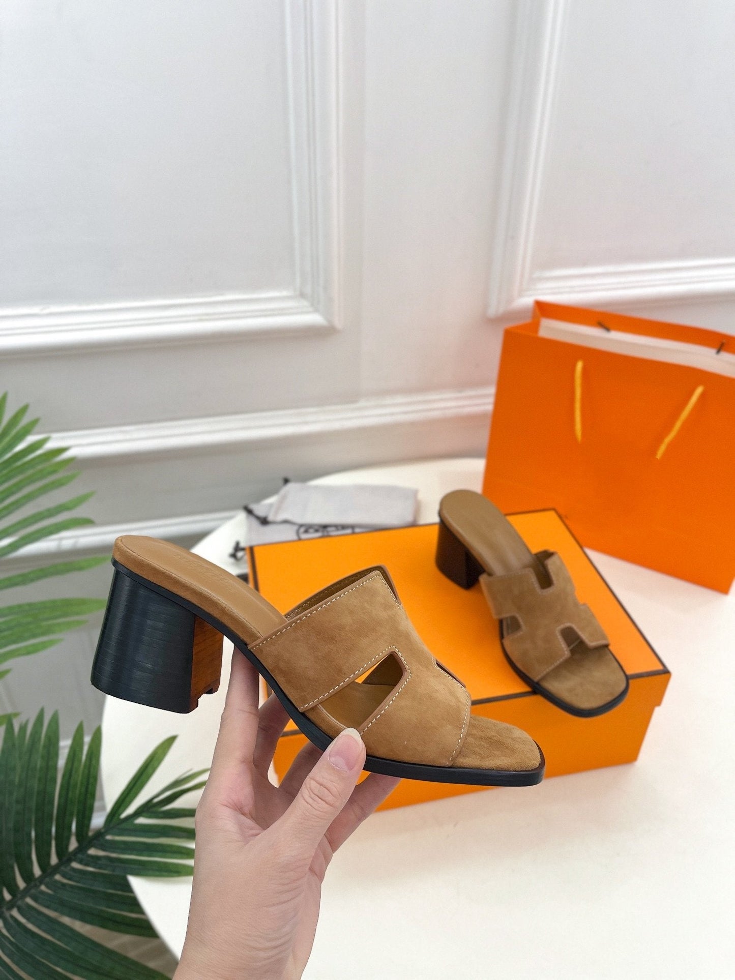 HELIA 60 SANDAL BROWN SUEDE - 35