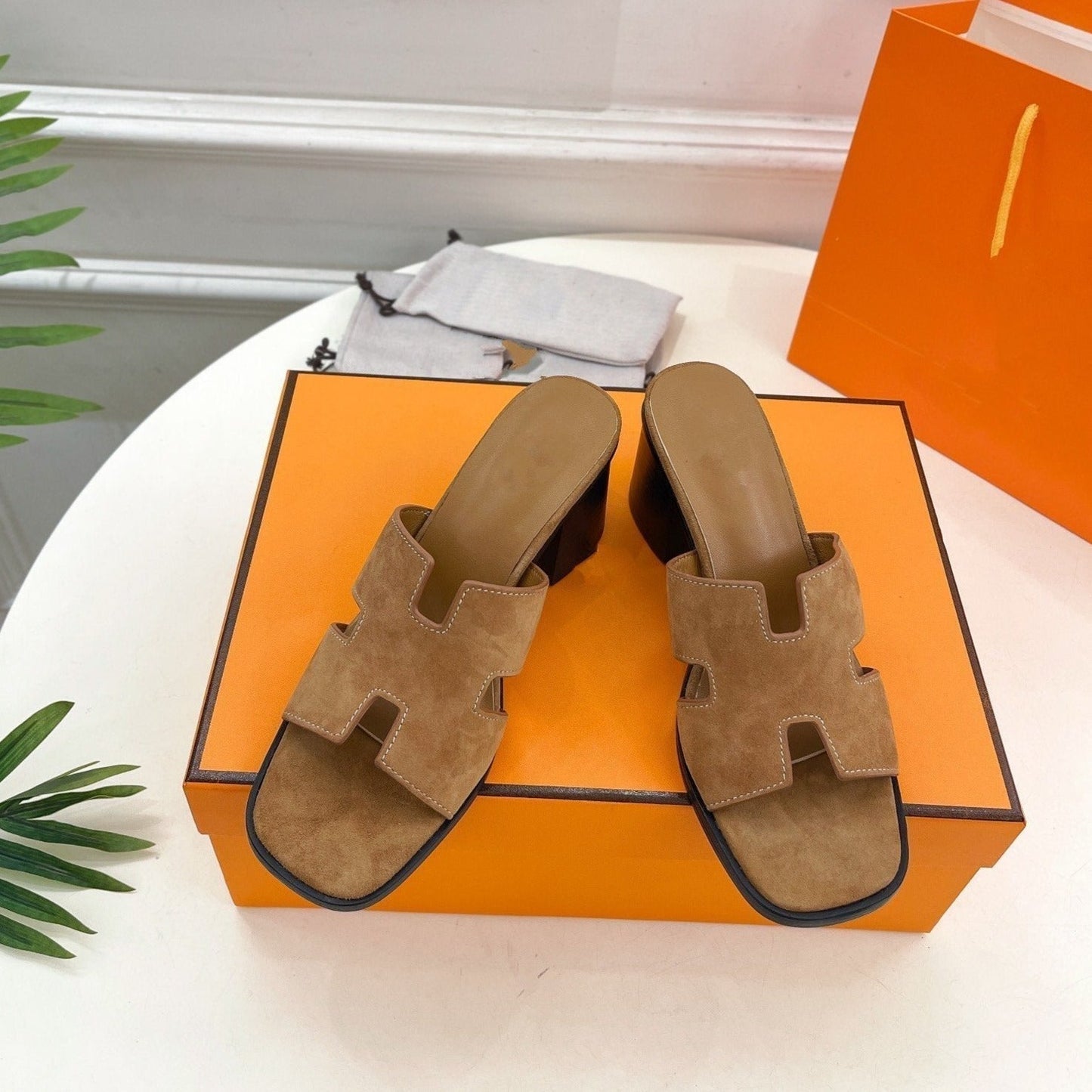 HELIA 60 SANDAL BROWN SUEDE - 35
