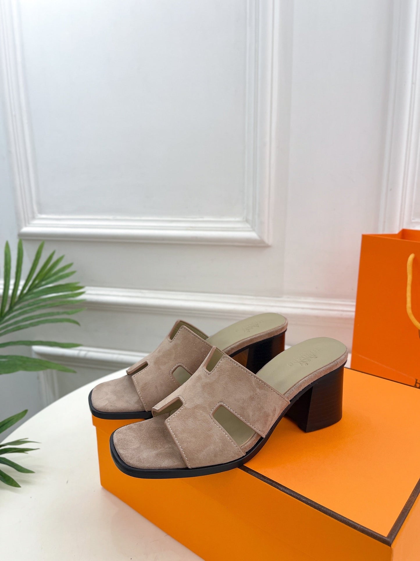 HELIA 60 SANDAL LIGHT BROWN SUEDE - 35