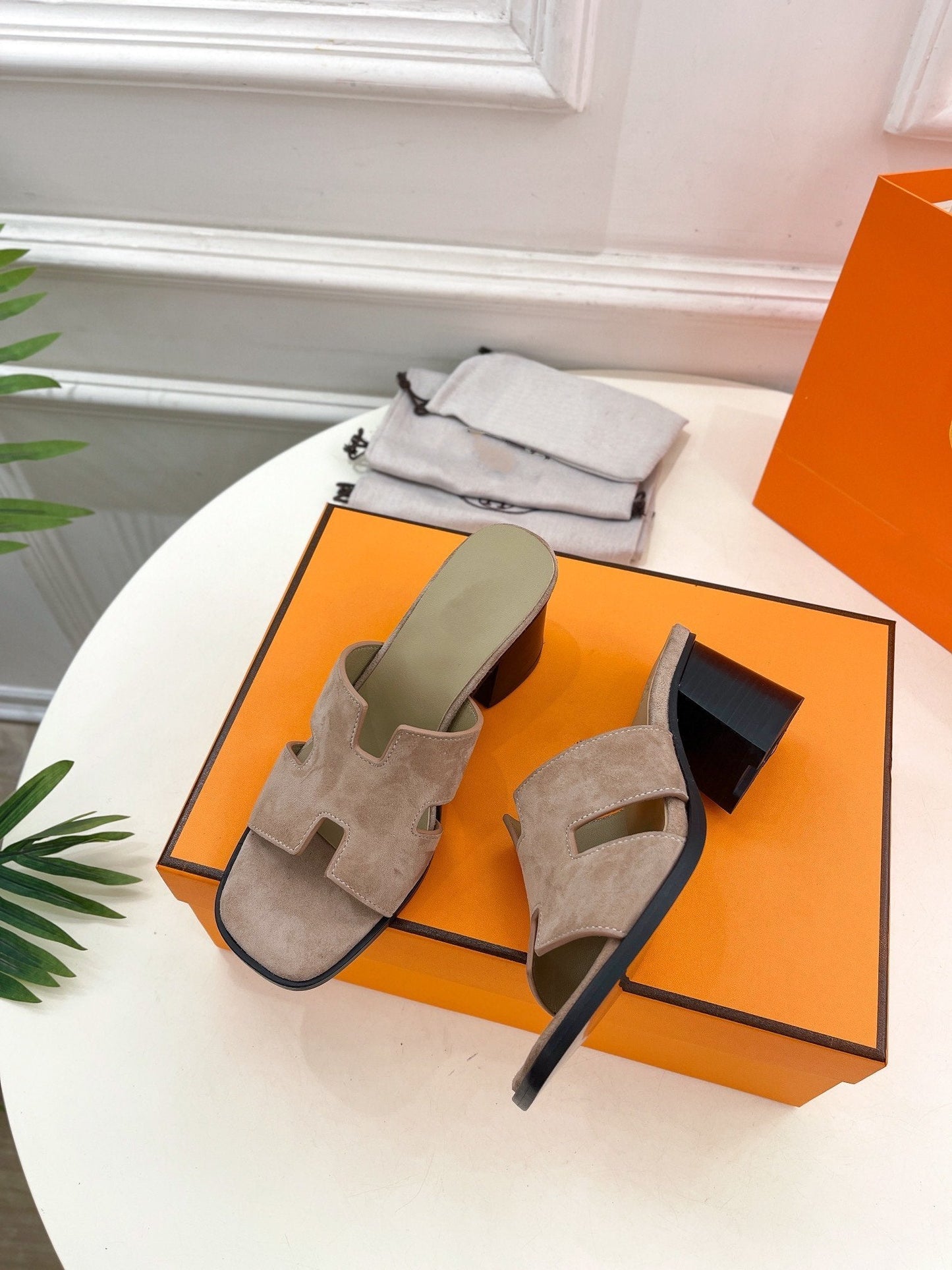 HELIA 60 SANDAL LIGHT BROWN SUEDE - 35