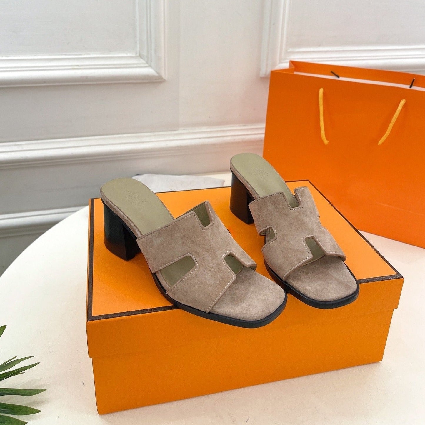 HELIA 60 SANDAL LIGHT BROWN SUEDE - 35