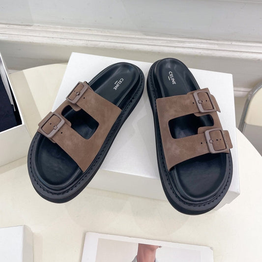 DAD SANDAL MULE IN MEIDUM BROWN SUEDE - 35