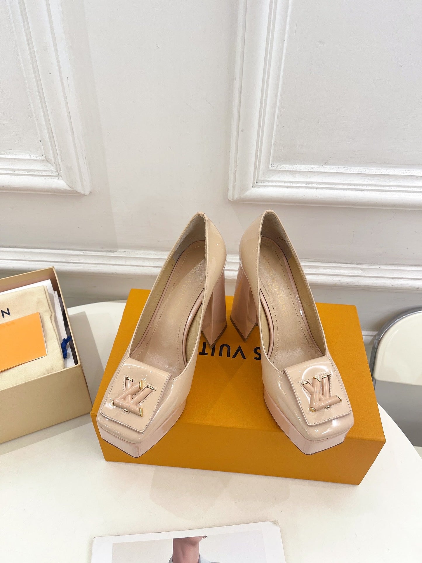 SHAKE MARY JANE HIGH HEEL 12 CM IN BISQUE BEIGE CALFSKIN - 34