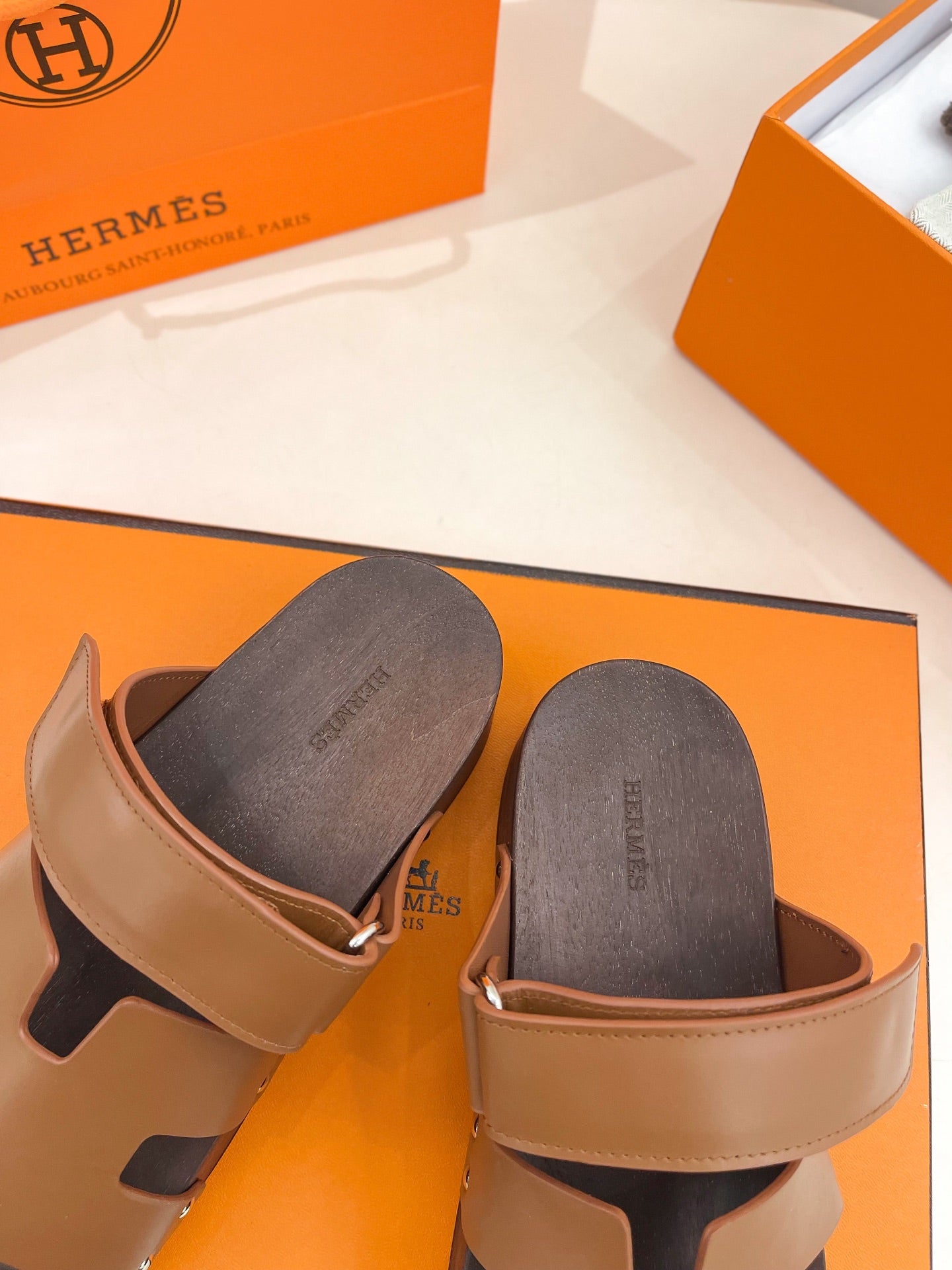 KOS CLOG IN BRONZE BROWN CALFSKIN - 35