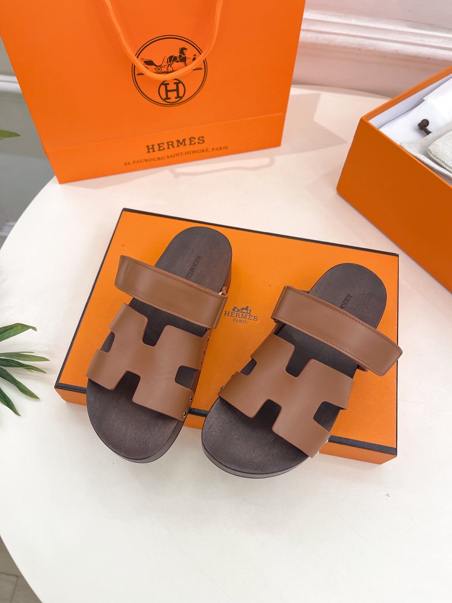 KOS CLOG IN BRONZE BROWN CALFSKIN - 35