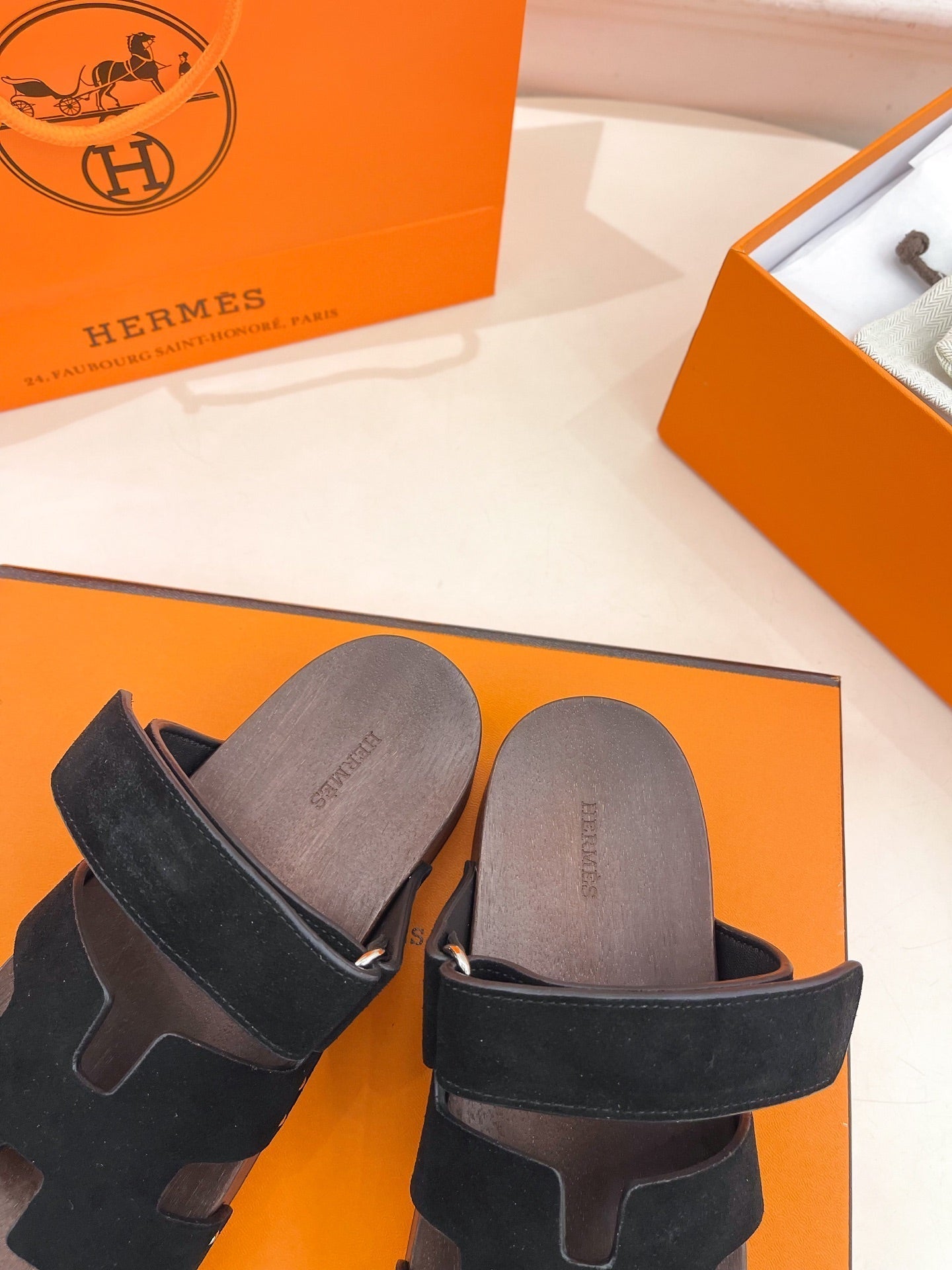 KOS CLOG IN BLACK SUEDE - 35