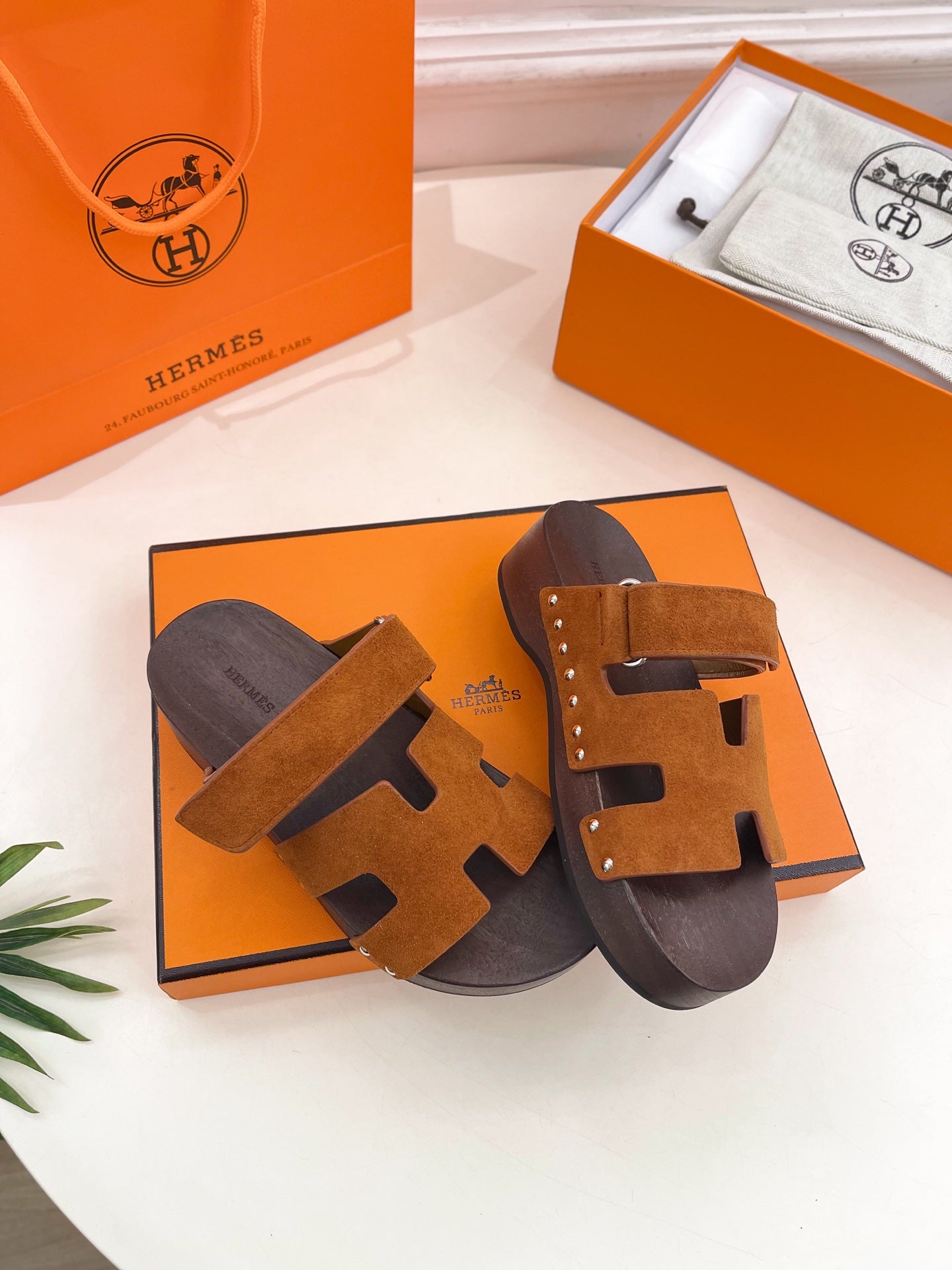 KOS CLOG IN BRONZE BROWN SUEDE - 35