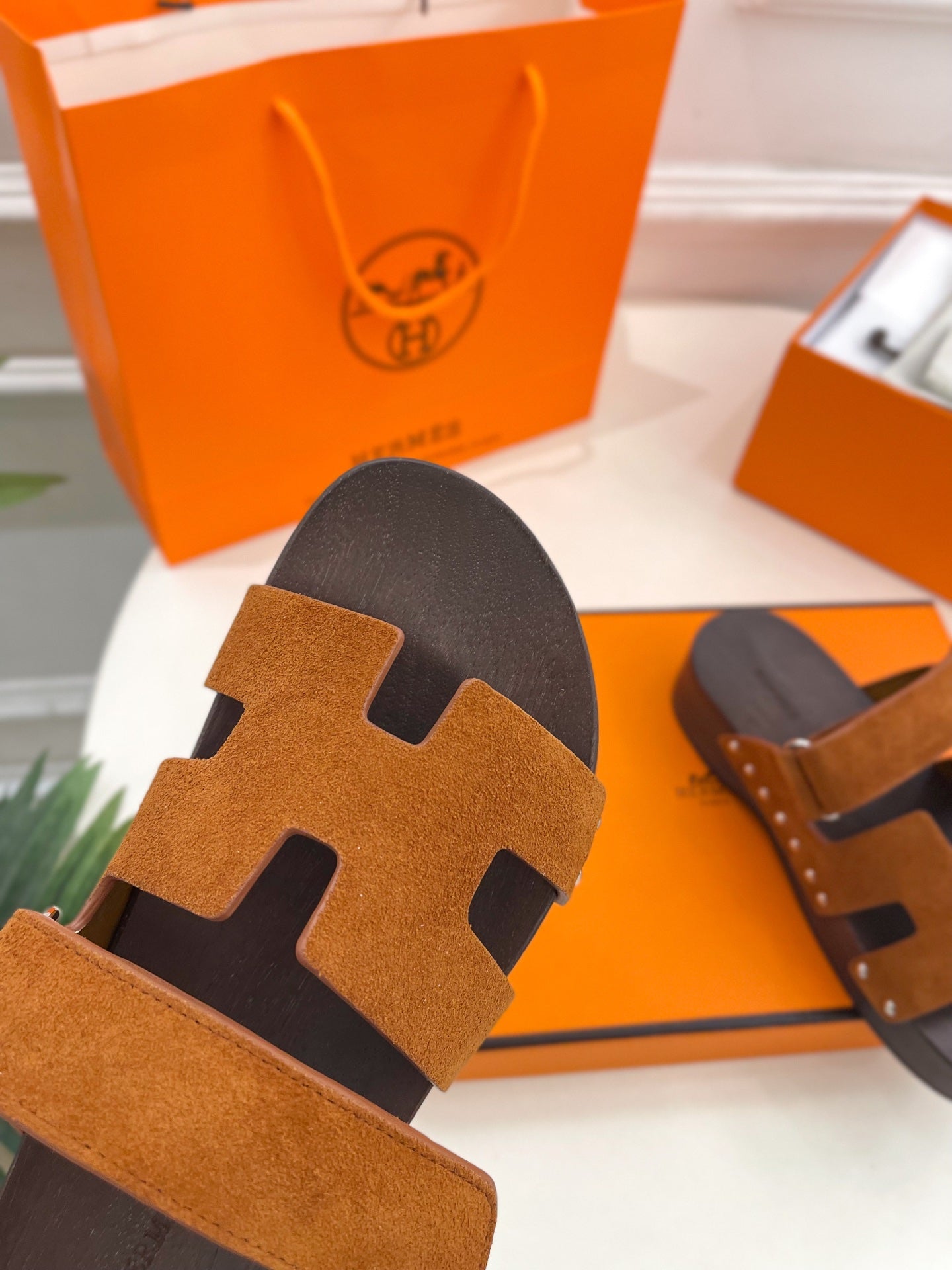 KOS CLOG IN BRONZE BROWN SUEDE - 35