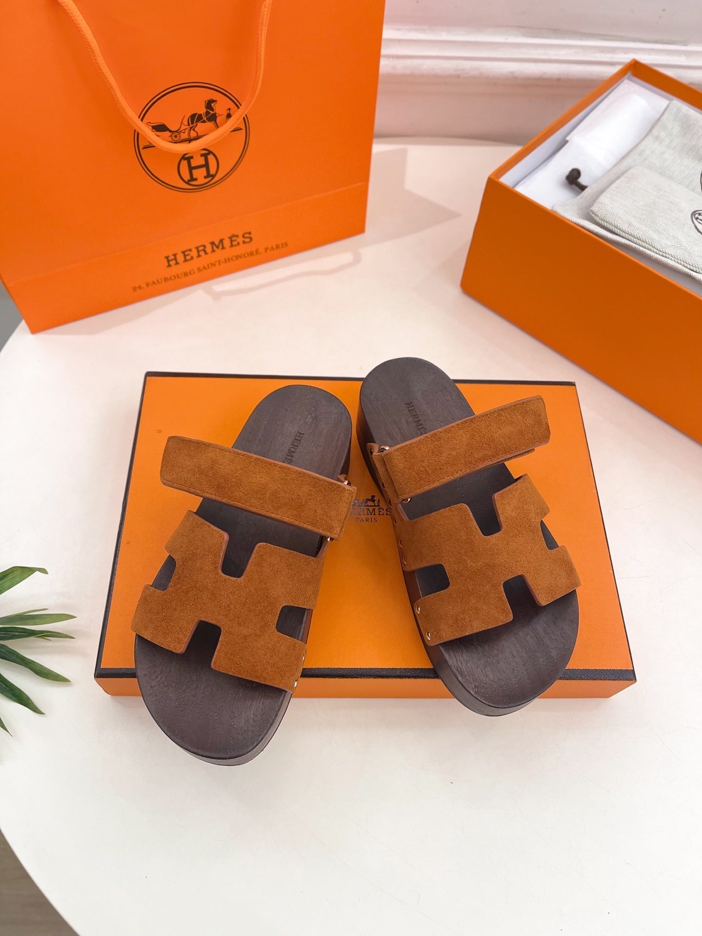 KOS CLOG IN BRONZE BROWN SUEDE - 35