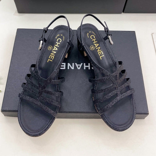 BLACK ROMAN 5 CM SANDALS - 35