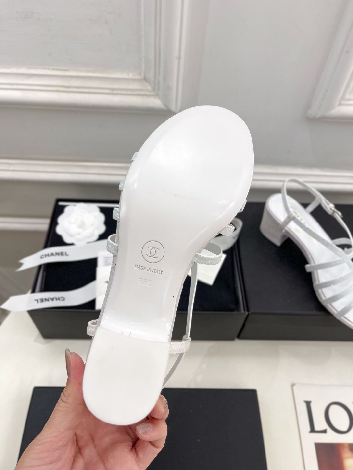 WHITE ROMAN 5 CM SANDALS - 35