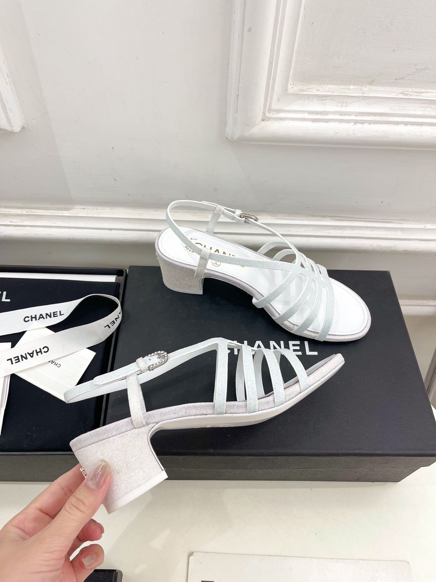 WHITE ROMAN 5 CM SANDALS - 35