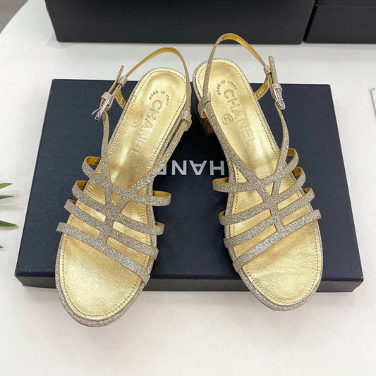 GOLD ROMAN 5 CM SANDALS - 35