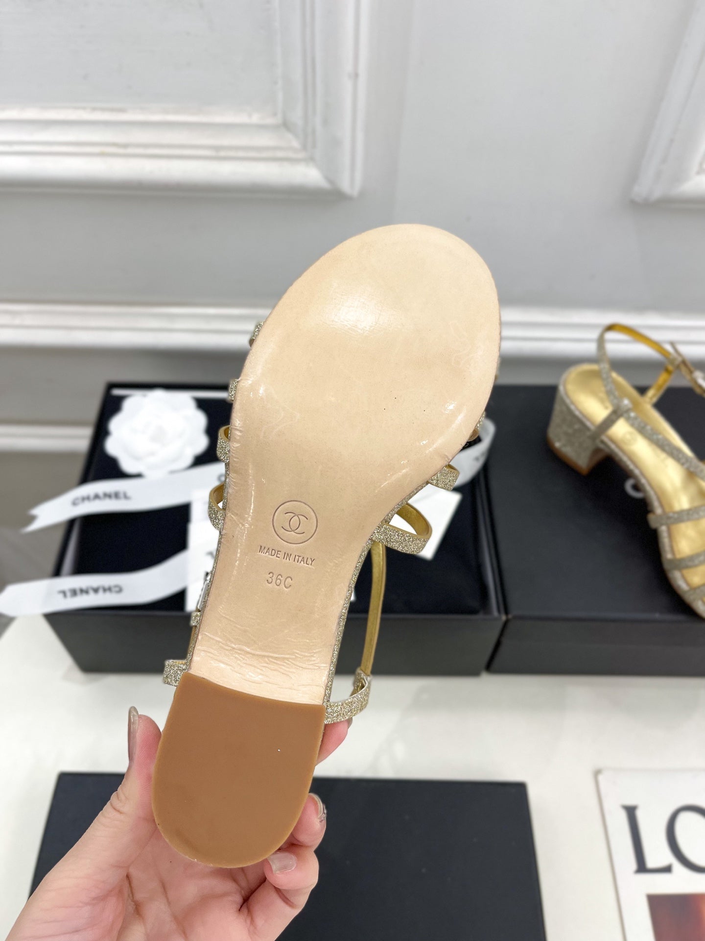 GOLD ROMAN 5 CM SANDALS - 35