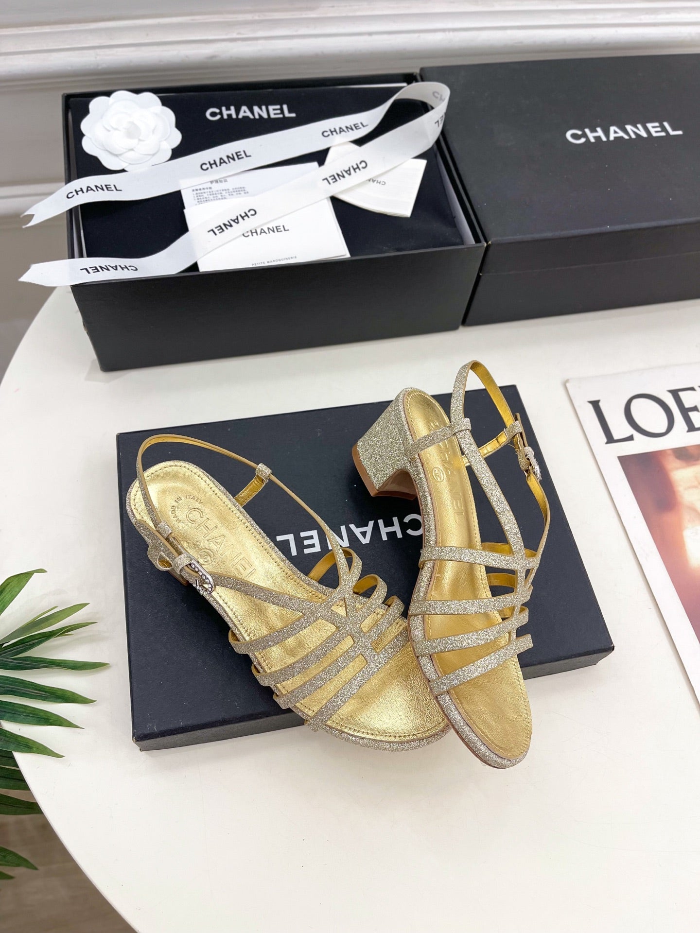 GOLD ROMAN 5 CM SANDALS - 35