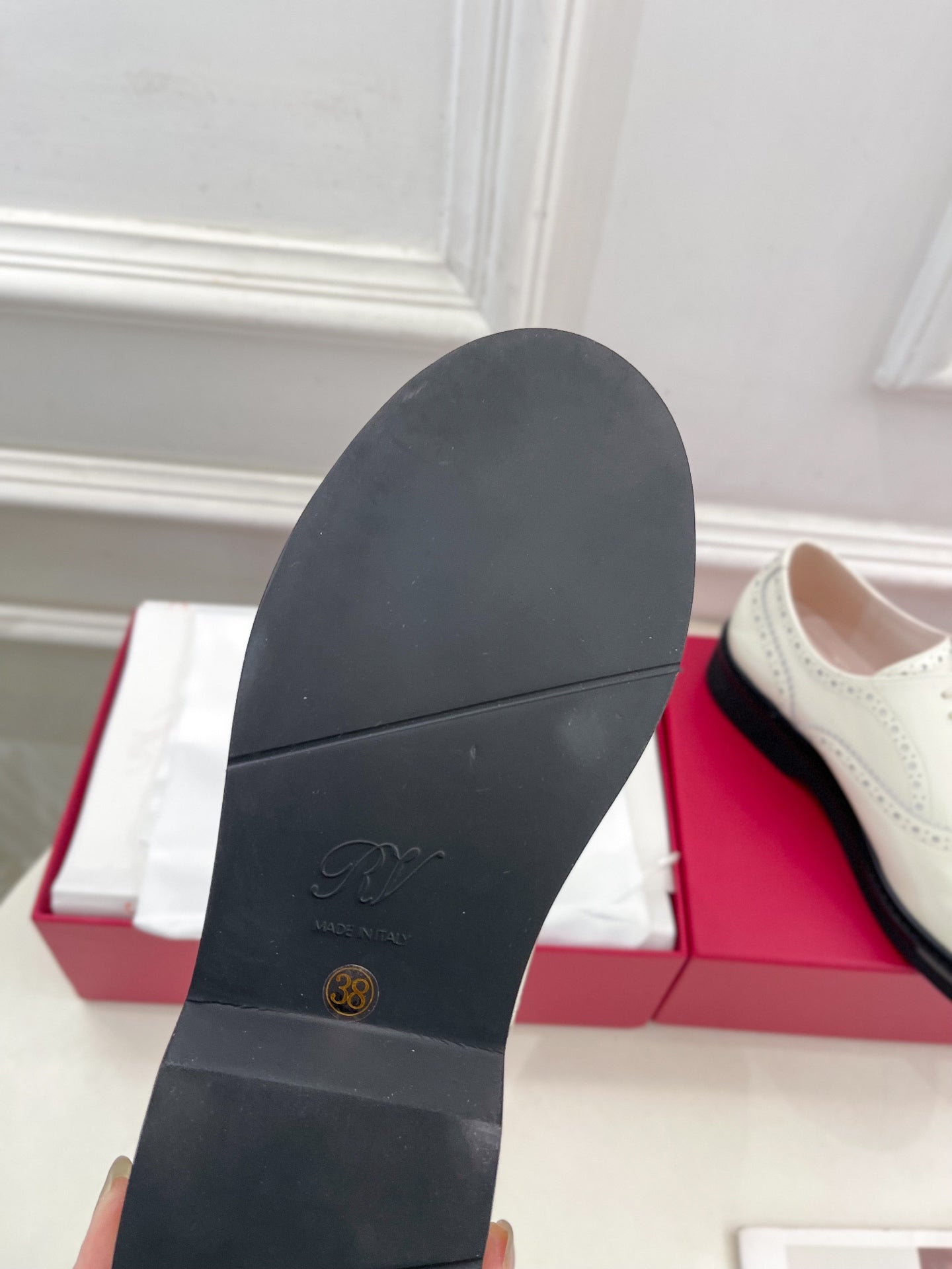 VIV' RANGERS LACE-UPS IN WHITE CALFSKIN - 35