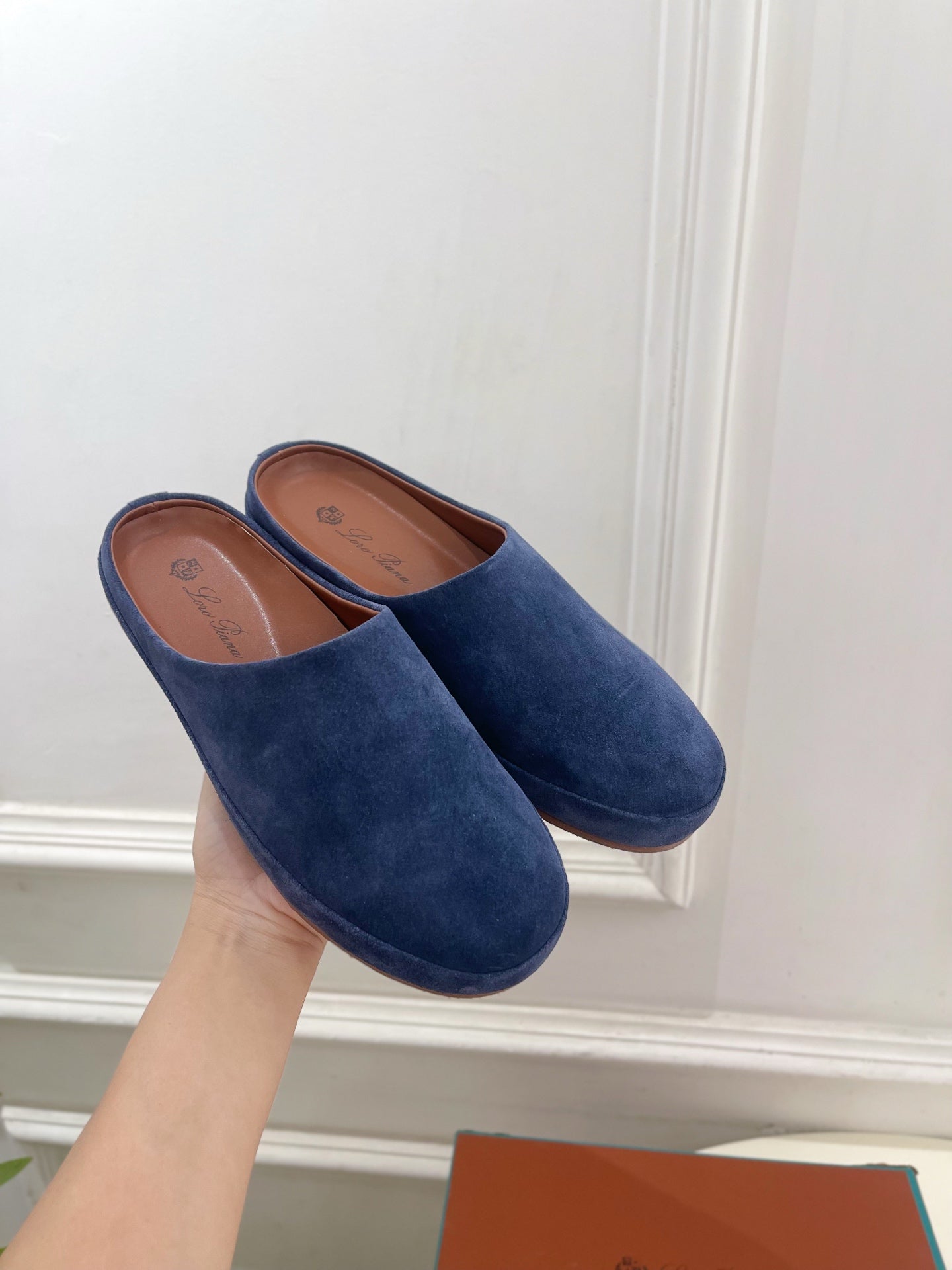LP 25S MULES IN NAVY BLUE SUEDE - 35