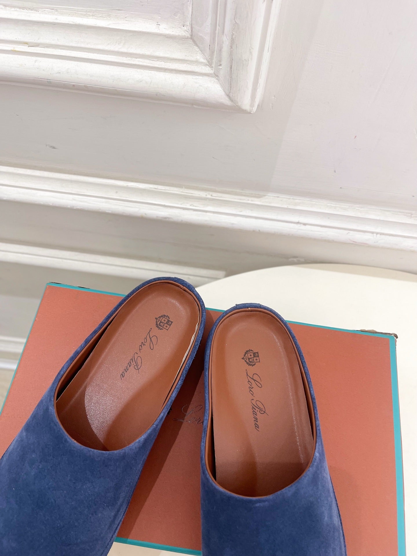 LP 25S MULES IN NAVY BLUE SUEDE - 35