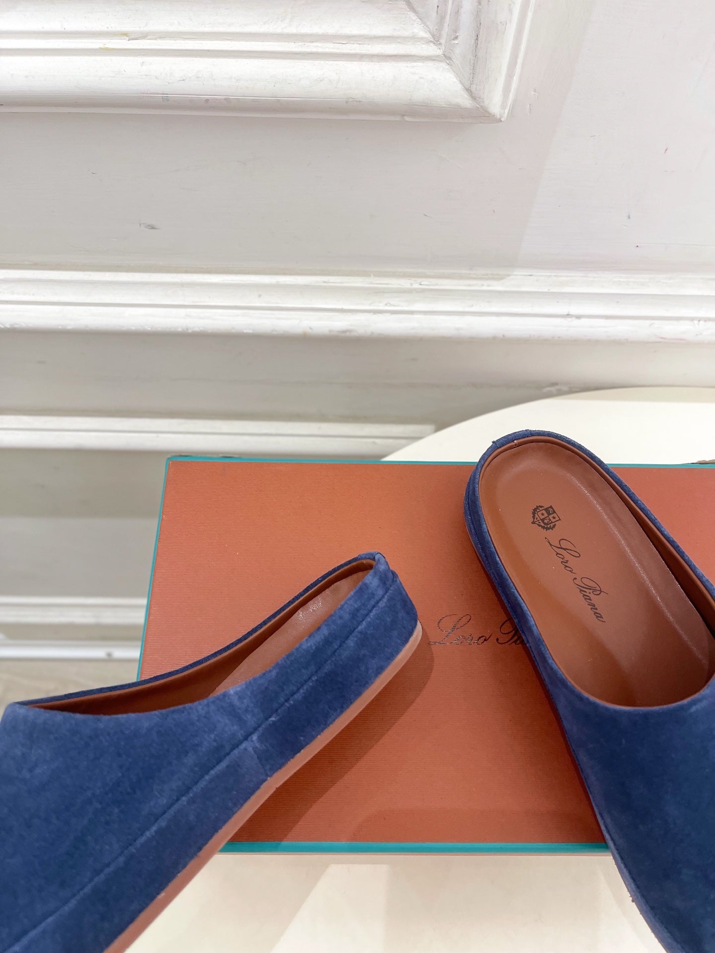 LP 25S MULES IN NAVY BLUE SUEDE - 35