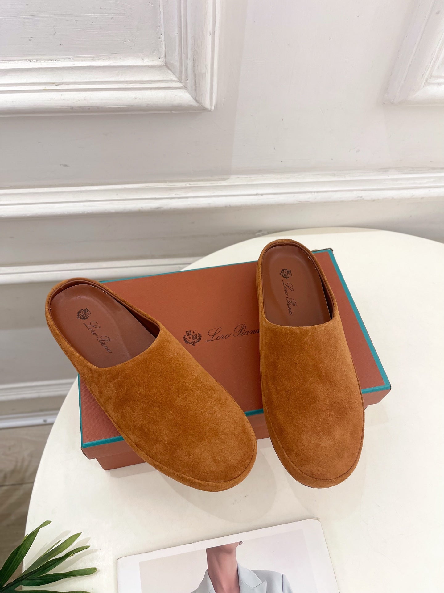 LP 25S MULES IN BURNT ORANGE SUEDE - 35