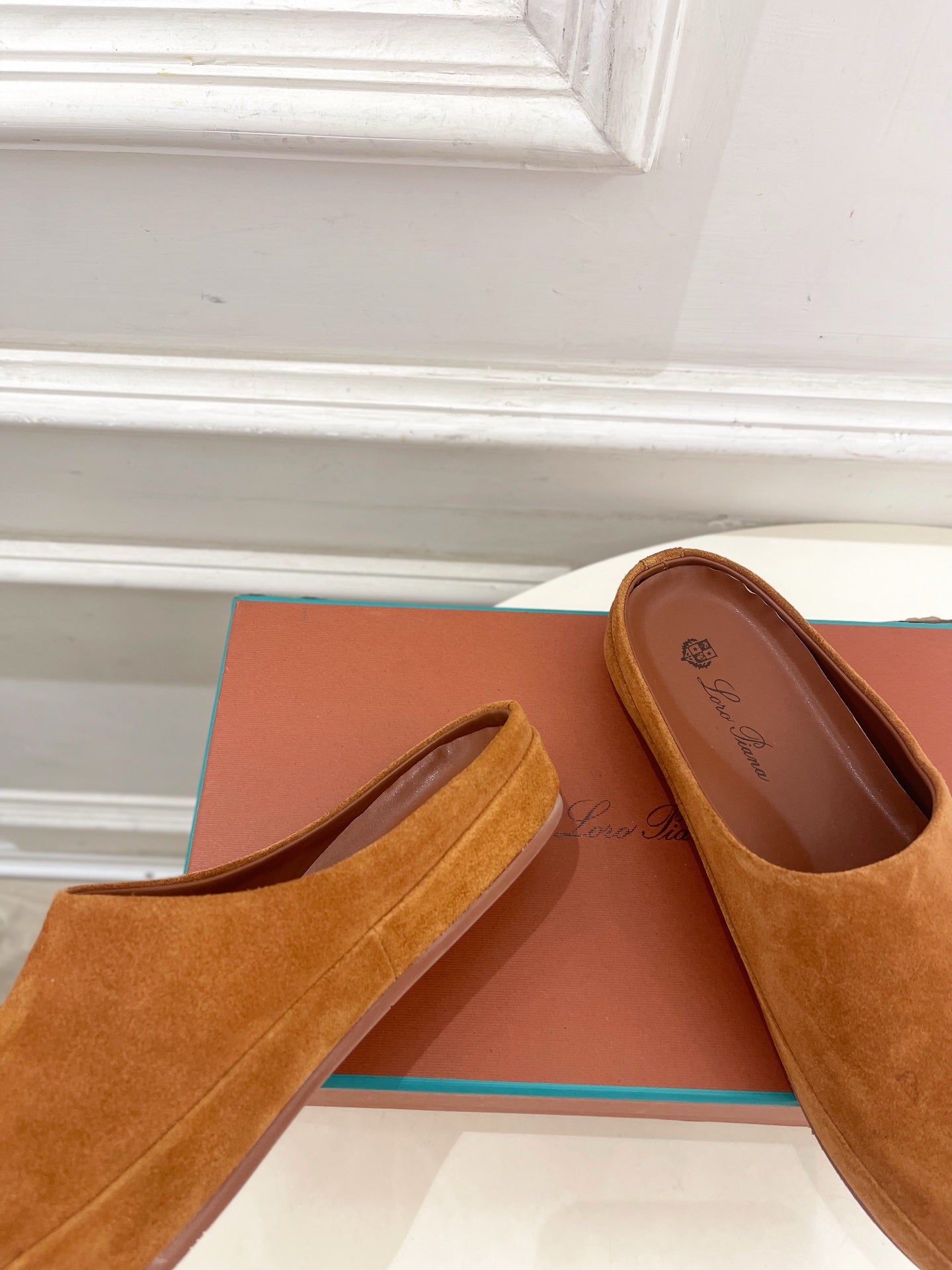 LP 25S MULES IN BURNT ORANGE SUEDE - 35