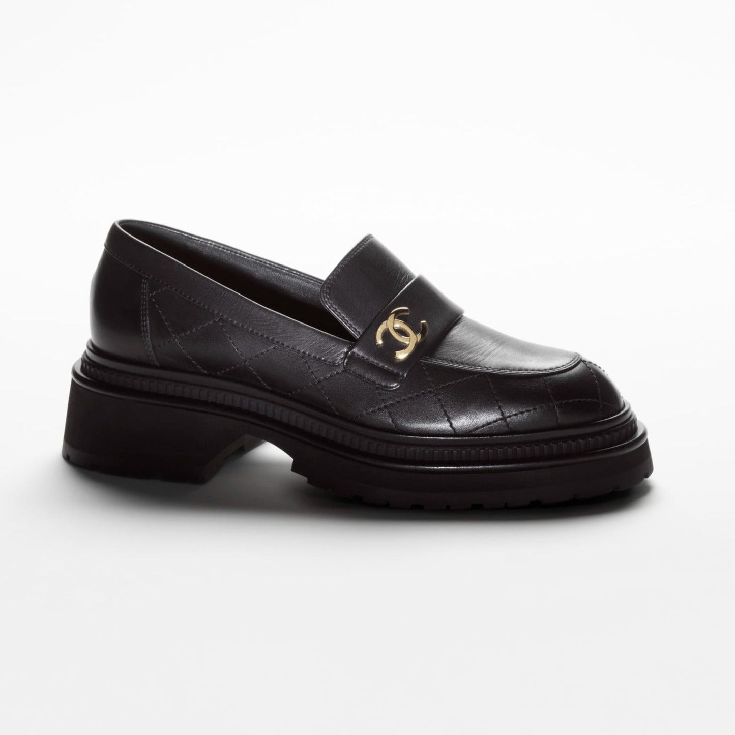 MOCCASINS BLACK CALFSKIN - 35
