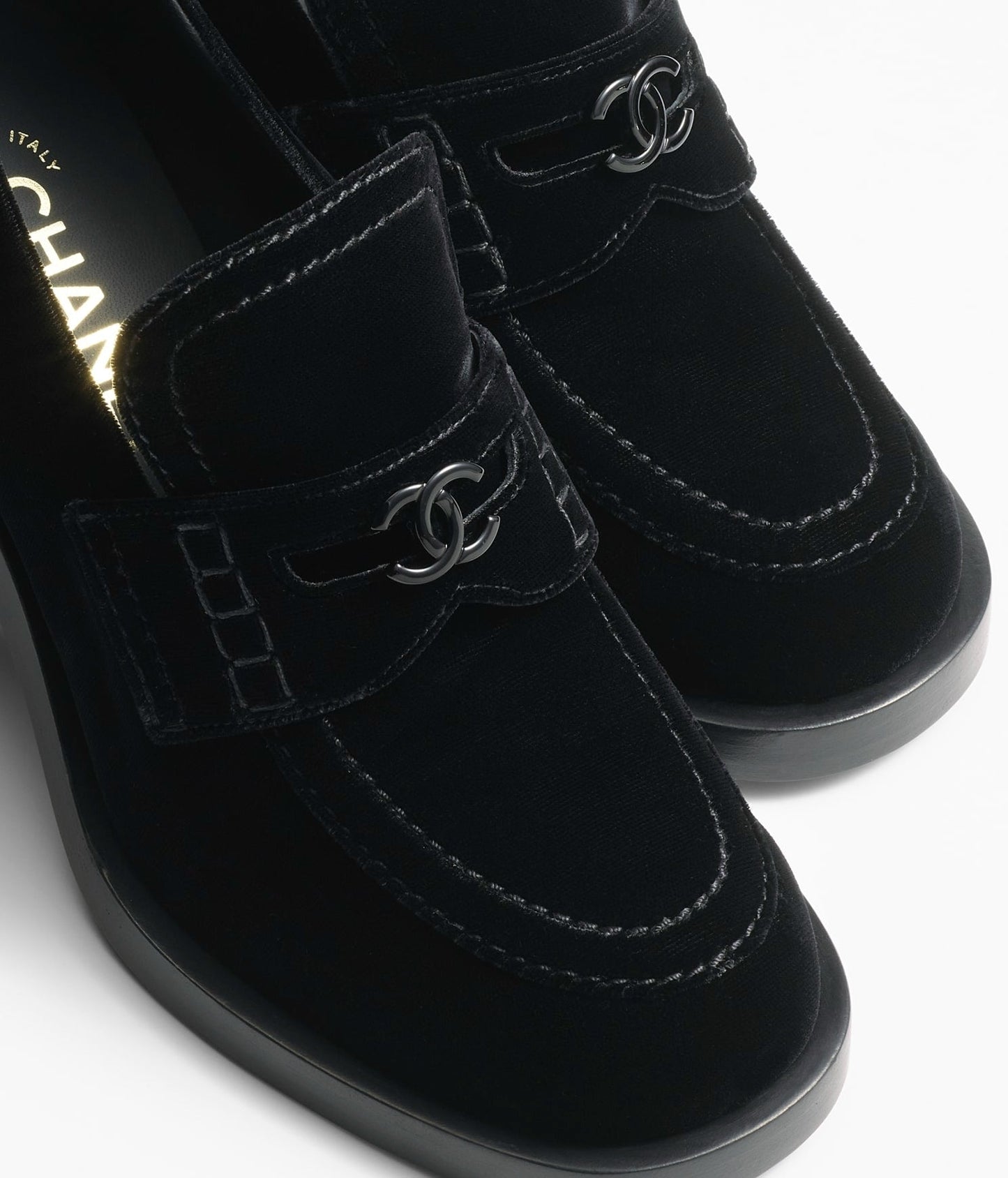 MOCCASINS BLACK VELVET - 35
