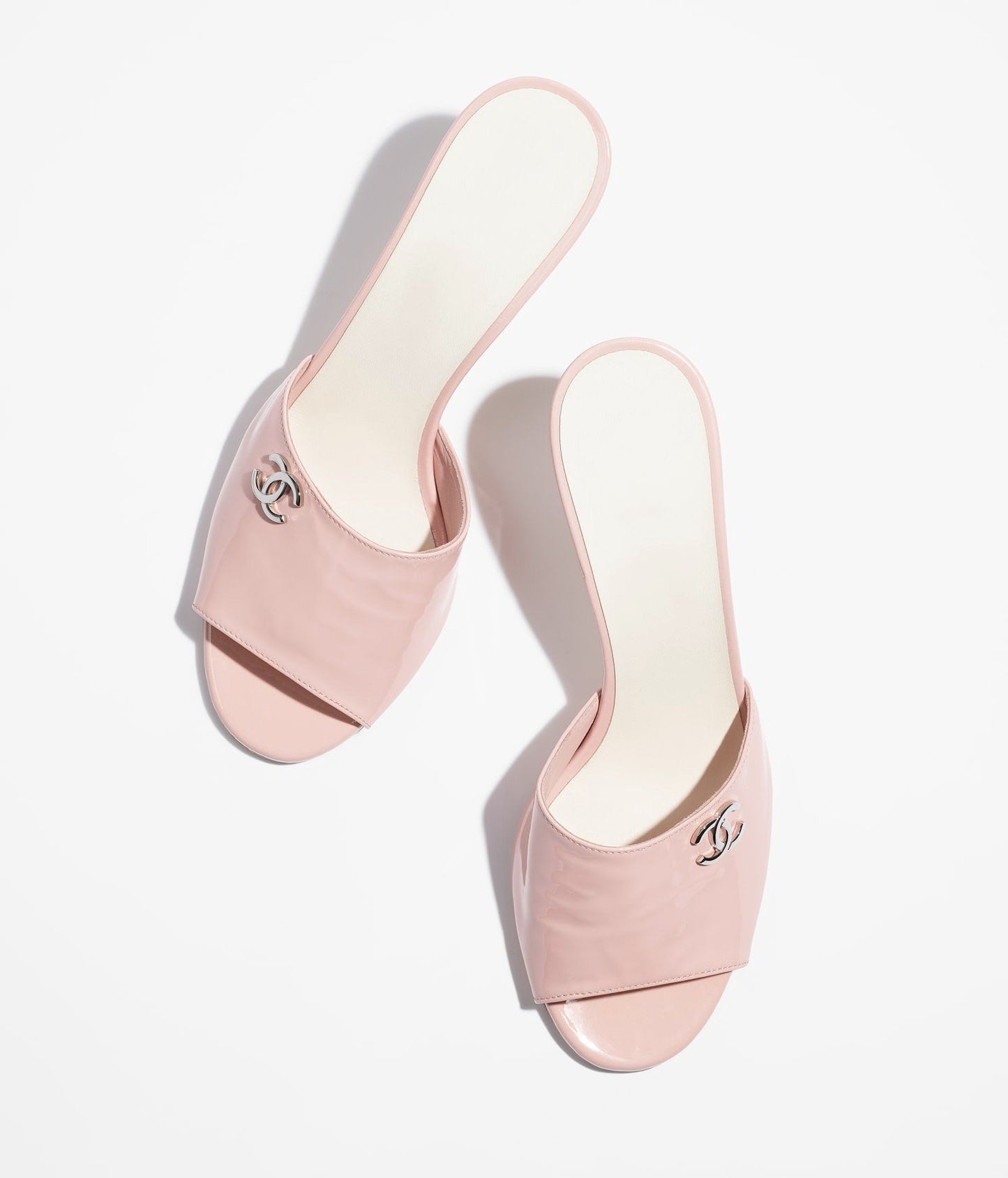 MULES LIGHT PINK PATENT LAMBSKIN - 35