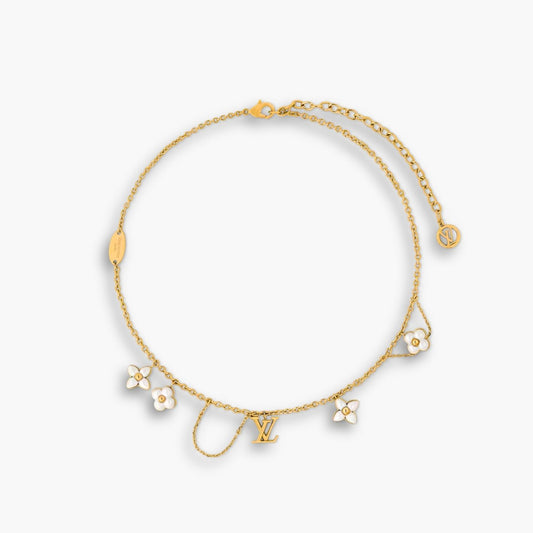 Louis Vuitton LV Floragram Necklace Gold M03016