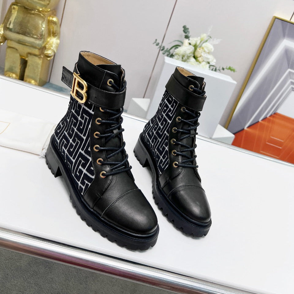 ЧЕРЕВИКИ BALMAIN 26S З ЧОРНОЇ ТЕЛЯЧОЇ ШКІРИ ТА ВОВНИ